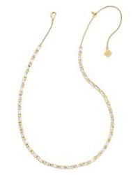 NYDIA STRAND RHODIUM WHITE CRYSTAL NECKLACE