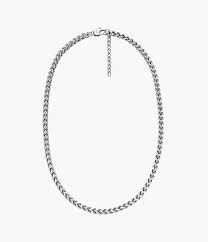 LEX CHAIN RHODIUM METAL NECKLACE