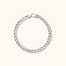 LEX CHAIN RHODIUM METAL BRACELET