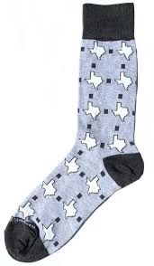 SOCK TEXAS GRAY WHITE