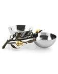 POMAGRANATE SILVER &amp; GOLD DOUBLE BOWL