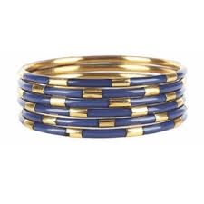 VEDA BANGLES SET OF 6 NAVY