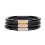 THREE KINGS ALL WEATHER BANGLES BLACK LARGE