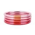 CAROUSEL PINK ALL WEATHER BANGLES SERENITY PRAYER MEDIUM