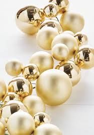 GOLD BALL GARLAND 4&quot;
