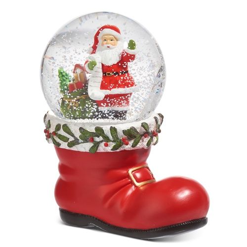 6.5&quot; SANTA BOOT WATER GLOBE