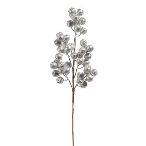 24&quot; ICED SILVER BERRY SPRAY