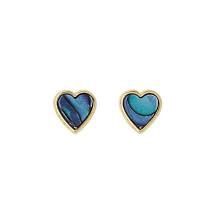 FRAMED ARI HEART GOLD STUD MOOD STONE