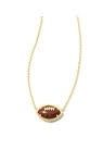 FOOTBALL SHORT PNDT GOLD ORANGE GOLDSTONE NECKLACE