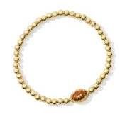 FOOTBALL STRETCH GOLD ORANGE BRACELET
