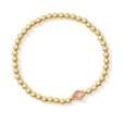ABBIE BEADED STRETCH RHODIUM AZALEA ILLUSION BRACELET