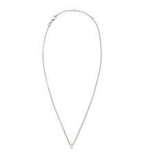 EVE CHAIN MULTI STRAND RHODIUM WHITE PEARL NECKLACE