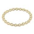 DIGNITY GRATEFUL PATTERN 5MM BEAD GOLD BRACELET