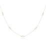 17&quot; CHOKER SIMPLITICY GOLD CHAIN 4MM PEARL