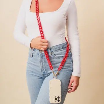 HOLD THE PHONE CROSSBODY RED