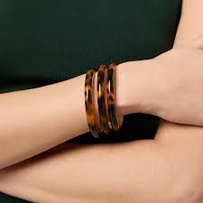 MADISON STATEMENT BANGLE TORTOISESHELL MEDIUM