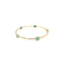 MILANO LUXE BANGLE IRIDESCENT EMERALD GREEN MEDIUM