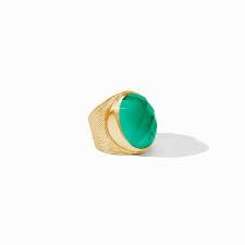 VERONA STATEMENT RING IRISECENT EMERALD GREEN 8