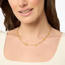 MALTA CANTERBURY DELICATE STATION NECKLACE GOLD