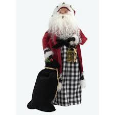 SANTA WITH BLACK CHECKERBOARD PATTERN