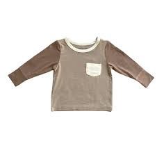 COLORBLOCK POCKET SHIRT COCOA 3-6M