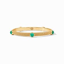 CABOCHON BANGLE IRIDESCENT EMERALD GREEN SMALL