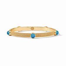 CABOCHON BANGLE IRIDESCENT LONDON BLUE SMALL