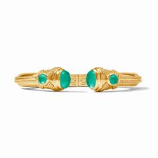 CANNES CUFF GOLD IRIDESCENT EMERALD SMALL