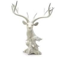 WHITE GLITTER DEER