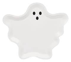 GHOST DIE CUT SALAD PLATE BOO TREATS