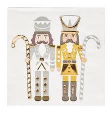COCKTAIL NAPKIN GILDED NUTCRACKER 20/PKG