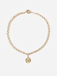 CLASSIC GOLD 2MM BEAD BRACELET SMALL DISC C