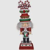 16&quot; CANDYCANE HAT SOLDIER NUTCRACKER