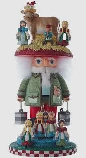 16.5" 8 MAIDS MILKING NUTCRACKER
