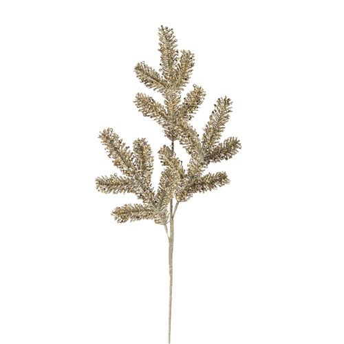 GLITTERED CHAMPAGNE PINE SPRAY