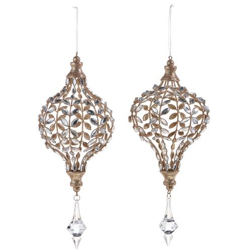 JEWELED DROP ORNAMENT 14&quot;