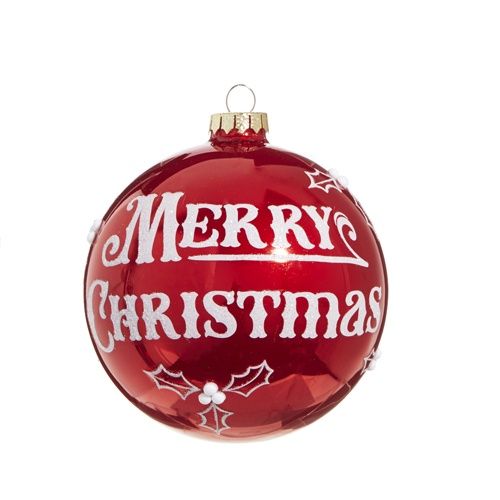 MERRY CHRISTMAS BALL ORNAMENT