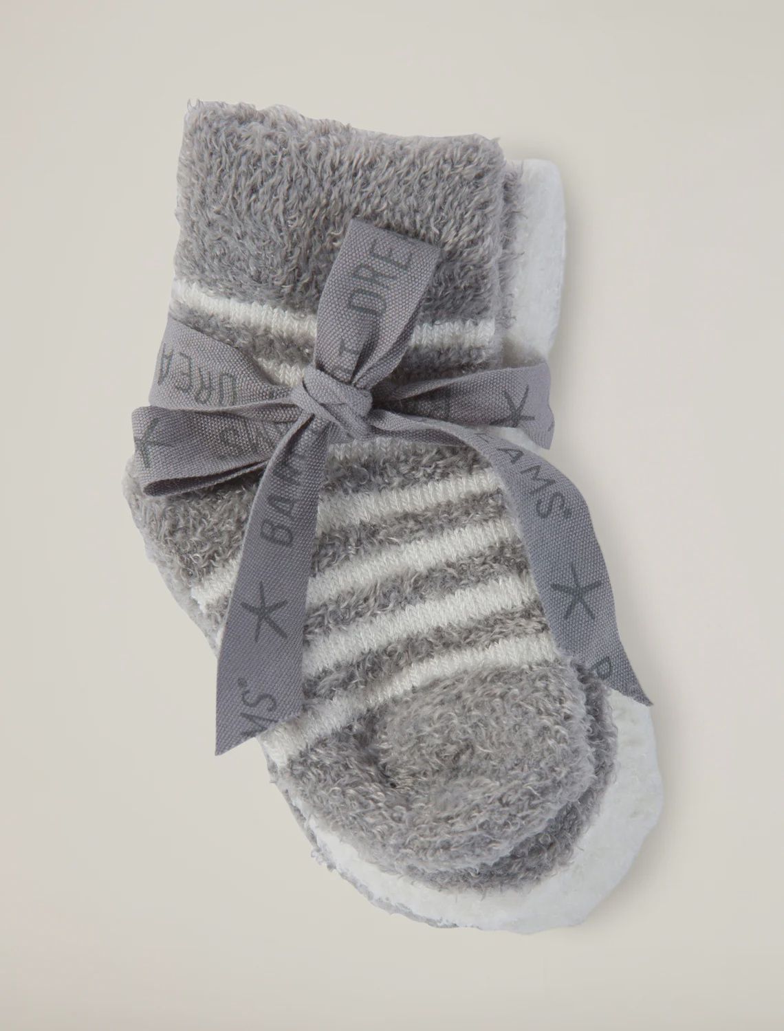 BABY SOCKS PEWTER PEARL