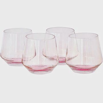 FLORA HANDBLOWN COCKTAIL GLASS SET 4