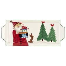 OLD ST. NICK HANDLED RECTANGULAR  PLATTER