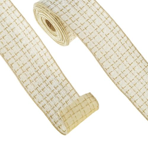 10 YDS TWEED WIRED RIBBON