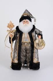 SILVER AND GOLD NOEL SANTA