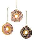 DONUTS WITH SPRINKLES 3 ASST ORNAMENT