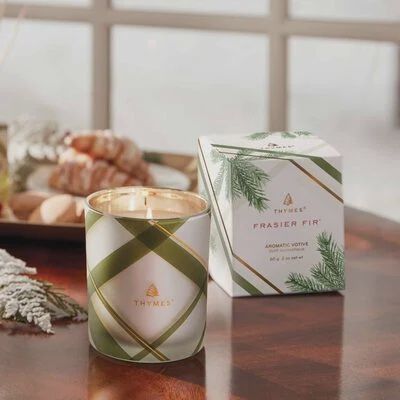 FRASER FIR VOTIVE PLAID