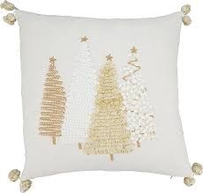 CHRISTMAS TREES PILLOW DOWN FILLED 100% COTTON