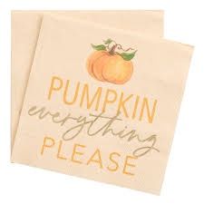 PUMPKIN EVERYTHING FOIL COCKTAIL NAPKINS