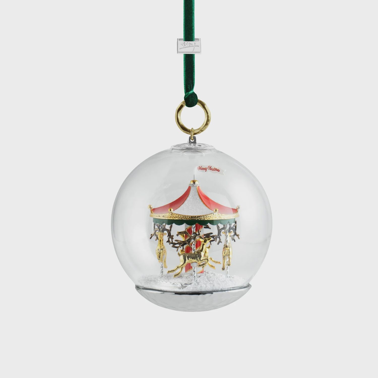 MERRY GO ROUND SNOW GLOBER ORNAMENT
