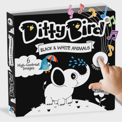 BOOK DITTY BIRD BLACK WHITE ANIMALS