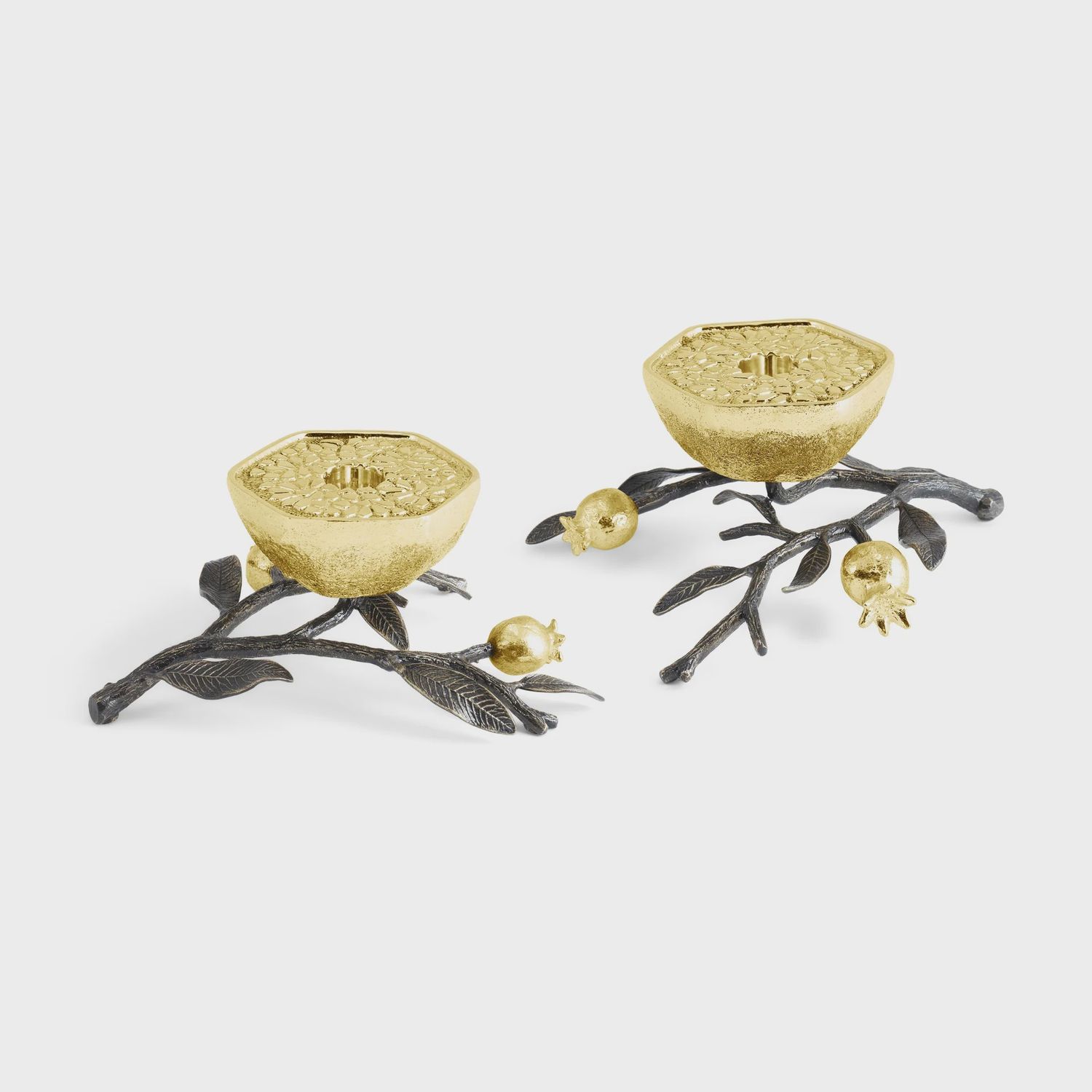 POMEGRANATE CANDLE HOLDER SET 2