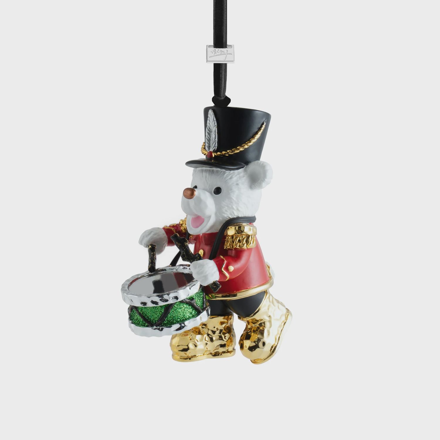 DRUMMING TEDDY ORNAMENT